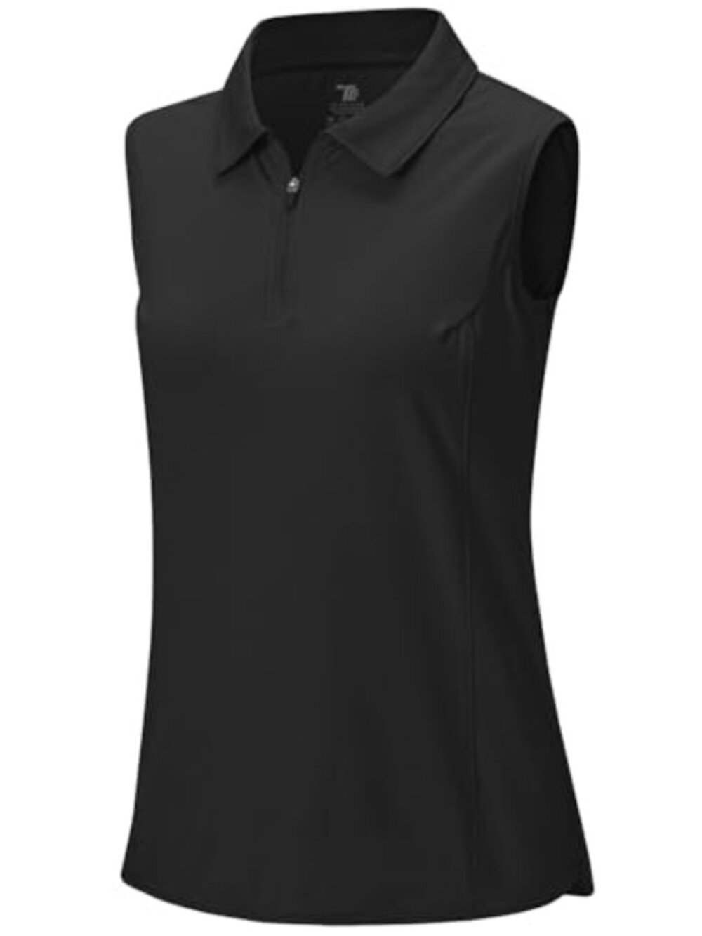 BGOWATU Women's Sleeveless Golf Polo Shirt 1/4 Zip Quick Dry UV Protection